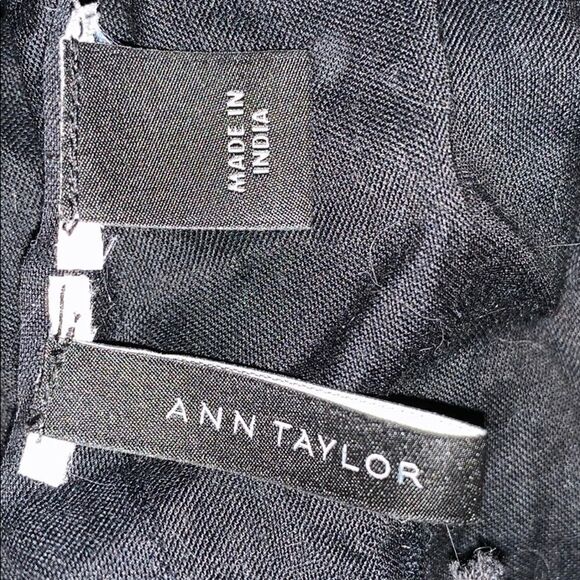 Euc Ann Taylor embroidered dot tassel scarf - Picture 2 of 2